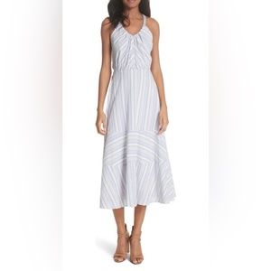 La Vie Rebecca Taylor Leila Stripe Midi Dress